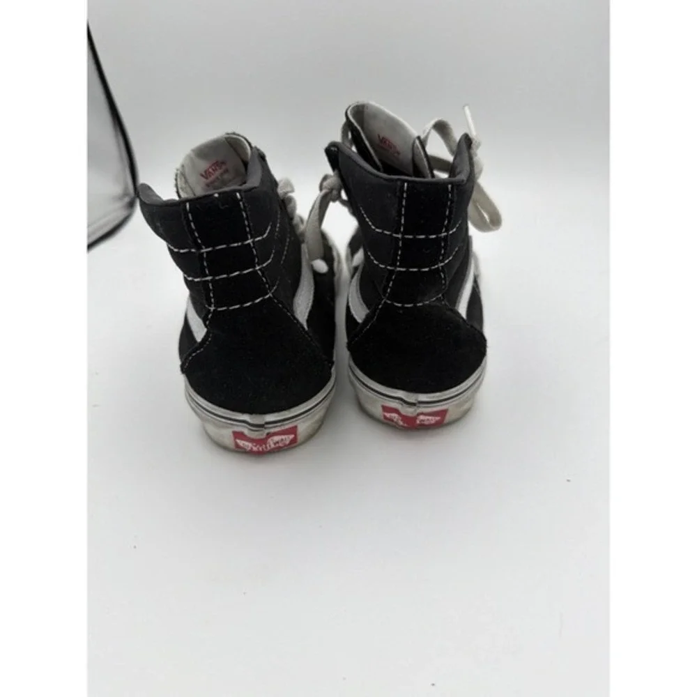 Vans Sk8-Hi Black White Suede Canvas Sneakers Men's 5 / Women's 6.5 Off The Wall
